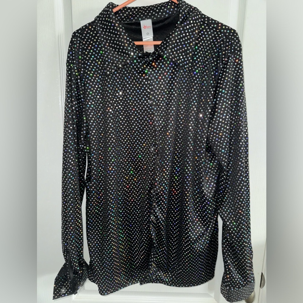 Morph Costumes Disco Dude Metallic Shirt Size XL